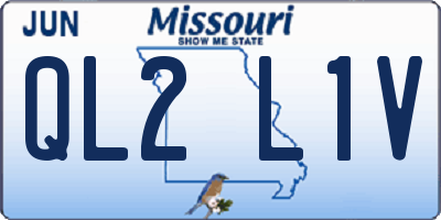 MO license plate QL2L1V