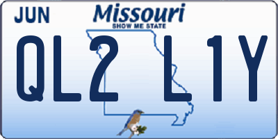 MO license plate QL2L1Y