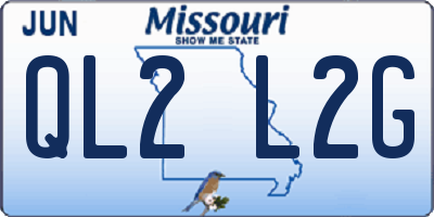 MO license plate QL2L2G
