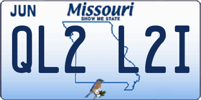 MO license plate QL2L2I