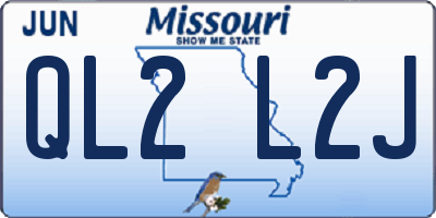 MO license plate QL2L2J