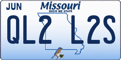 MO license plate QL2L2S
