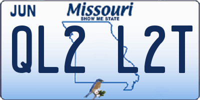 MO license plate QL2L2T