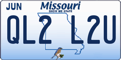 MO license plate QL2L2U