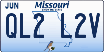 MO license plate QL2L2V