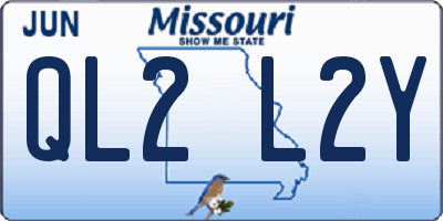 MO license plate QL2L2Y