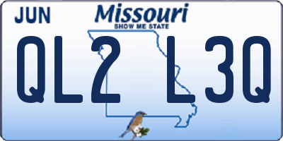 MO license plate QL2L3Q