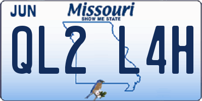 MO license plate QL2L4H