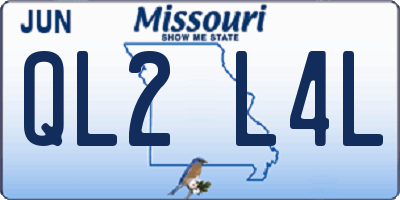 MO license plate QL2L4L