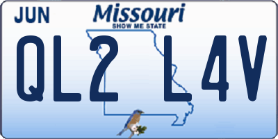 MO license plate QL2L4V