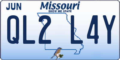 MO license plate QL2L4Y