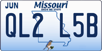 MO license plate QL2L5B