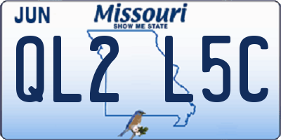 MO license plate QL2L5C