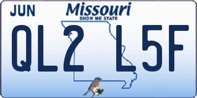 MO license plate QL2L5F