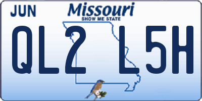 MO license plate QL2L5H