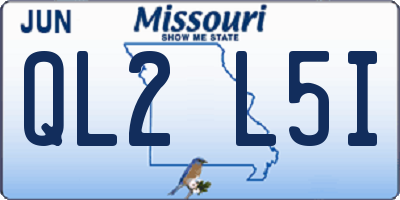 MO license plate QL2L5I