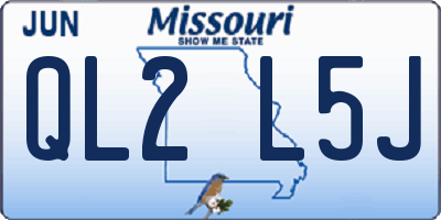 MO license plate QL2L5J