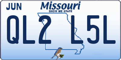 MO license plate QL2L5L