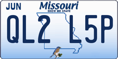 MO license plate QL2L5P