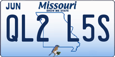 MO license plate QL2L5S