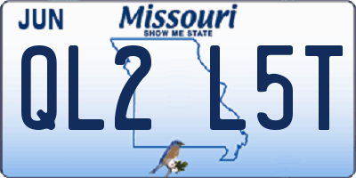 MO license plate QL2L5T
