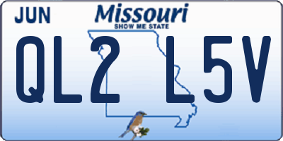MO license plate QL2L5V