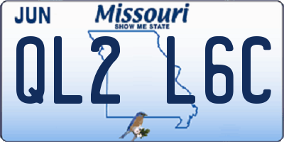 MO license plate QL2L6C