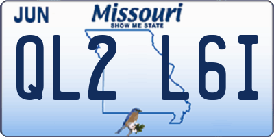 MO license plate QL2L6I