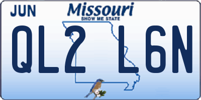 MO license plate QL2L6N