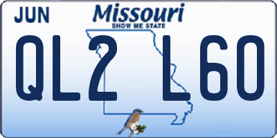 MO license plate QL2L6O