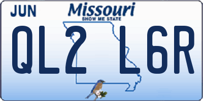 MO license plate QL2L6R