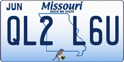 MO license plate QL2L6U