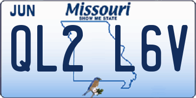MO license plate QL2L6V