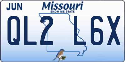 MO license plate QL2L6X