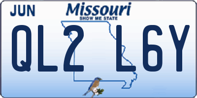 MO license plate QL2L6Y