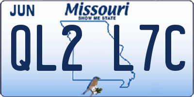 MO license plate QL2L7C