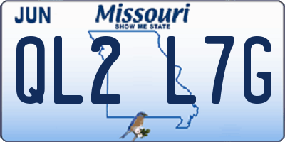 MO license plate QL2L7G