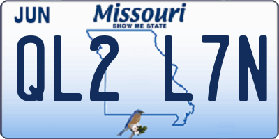MO license plate QL2L7N