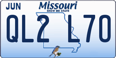 MO license plate QL2L7O