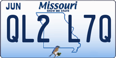 MO license plate QL2L7Q