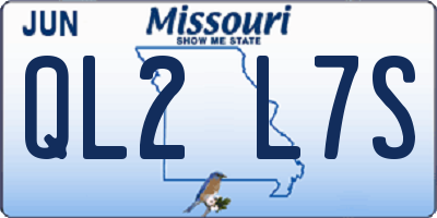 MO license plate QL2L7S