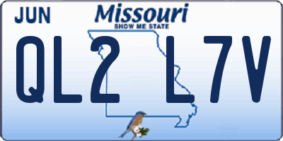 MO license plate QL2L7V
