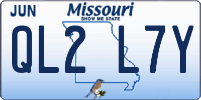 MO license plate QL2L7Y