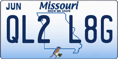 MO license plate QL2L8G