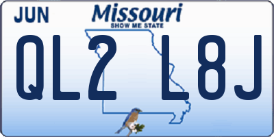 MO license plate QL2L8J