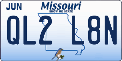 MO license plate QL2L8N