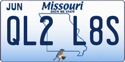 MO license plate QL2L8S