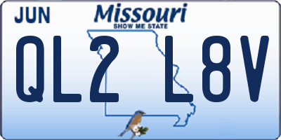 MO license plate QL2L8V
