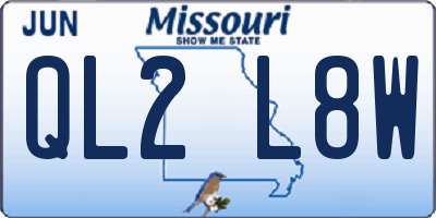 MO license plate QL2L8W