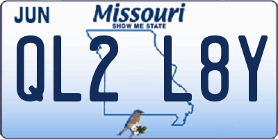 MO license plate QL2L8Y
